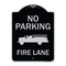 Signmission Designer Series-No Parking Fire Lane, Black & Silver Heavy-Gauge Aluminum, 24" x 18", BS-1824-9961 A-DES-BS-1824-9961 - alternate 1
